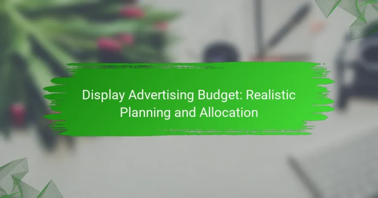 Display Advertising Budget: Realistic Planning and Allocation