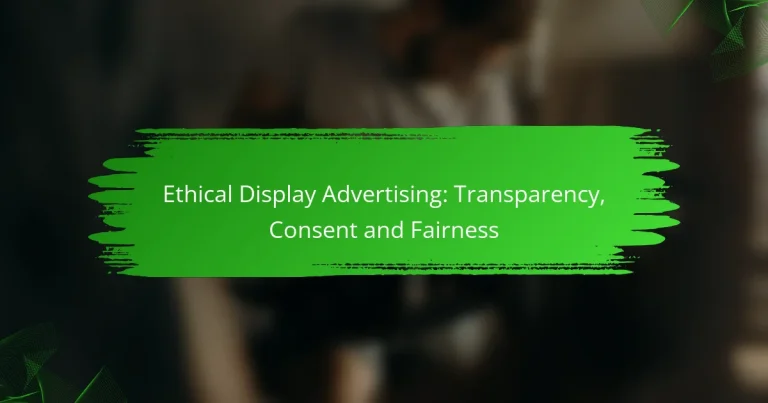 Ethical Display Advertising: Transparency, Consent and Fairness