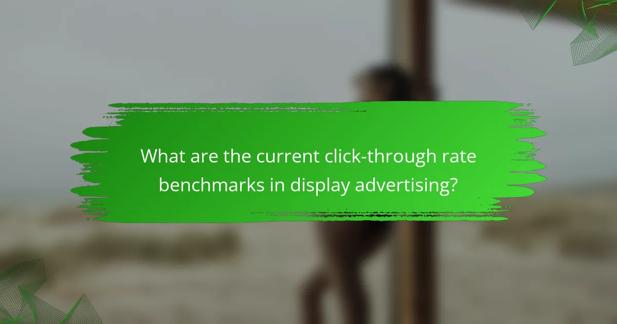 What are the current click-through rate benchmarks in display advertising?